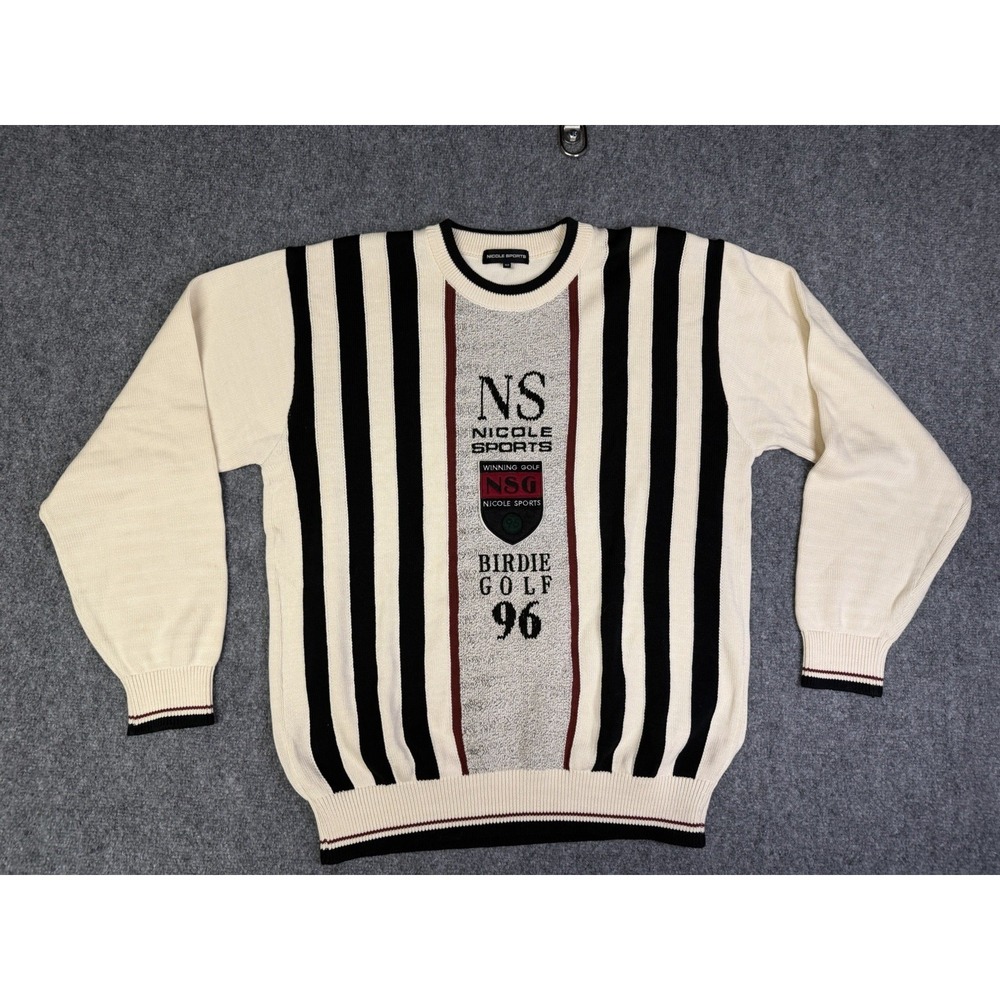 Men's Vintage 90's Nicole Sports Sweater Size Large *See Info* Birdie Golf 96